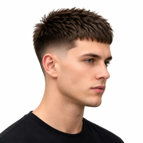 Classic Low Taper Fade French Crop Haircuts featuring a timeless French crop with a textured top, short fringe, and a clean low taper fade for a sharp, classic look.