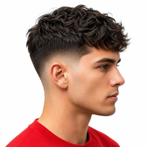 Low Taper Fade French Crop for Thick Hair featuring dense textured hair on top with a neat fringe and a clean low taper fade for added definition.
