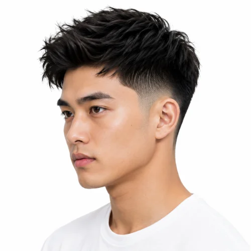 Classic Low Taper Fade Asian Haircuts with a clean and timeless fade.