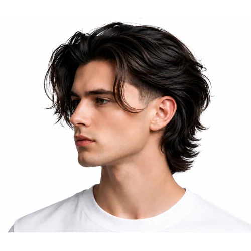 Man with a trending low taper fade textured crop haircut in a modern style