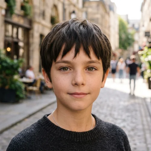 Man with a point-cut textured fringe haircut with defined ends.