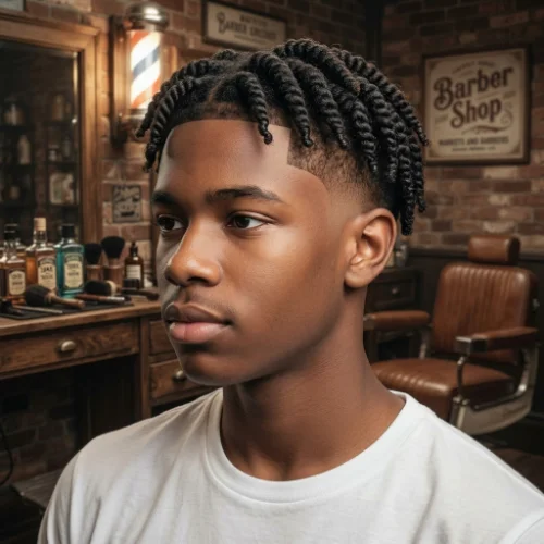 Low taper fade twists hairstyle for teens