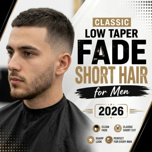 Classic low taper fade short haircut for men