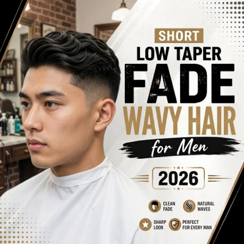 Short low taper fade with waves