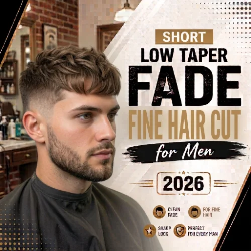 Short low taper fade for fine hair