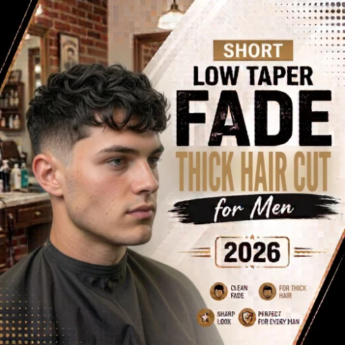 Short low taper fade for thick hair