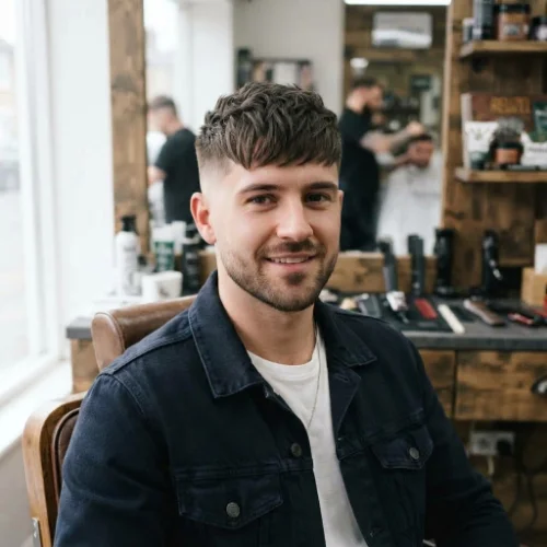 Low taper skin fade buzz cut haircut for men