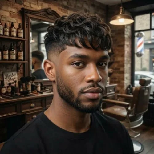 Low taper skin fade with short top haircut for men