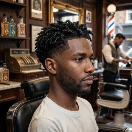 Low taper fade twists with a clean line up